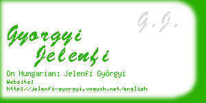 gyorgyi jelenfi business card