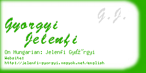 gyorgyi jelenfi business card